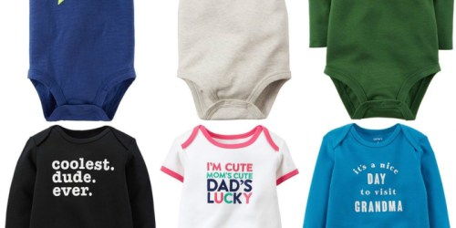 Kohl’s: $10 Off $30 Baby Purchase + Extra 15-20% Off = 6 Carter’s Bodysuits Only $20.24