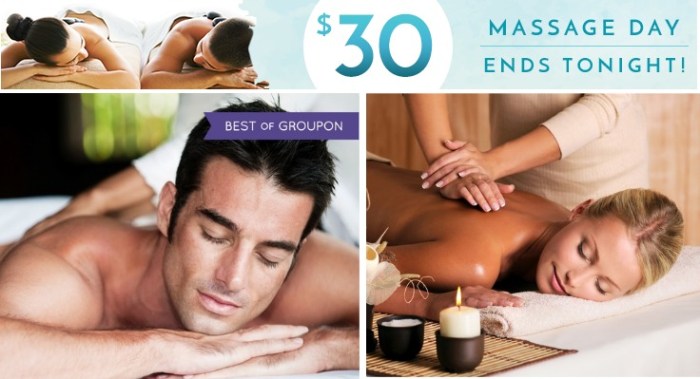 Groupon $30 Massage