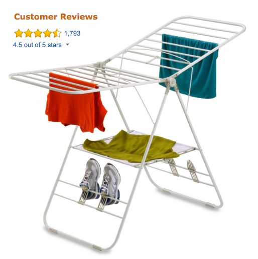 Amazon Prime Members HoneyCanDo Heavy Duty Gullwing Drying Rack Only