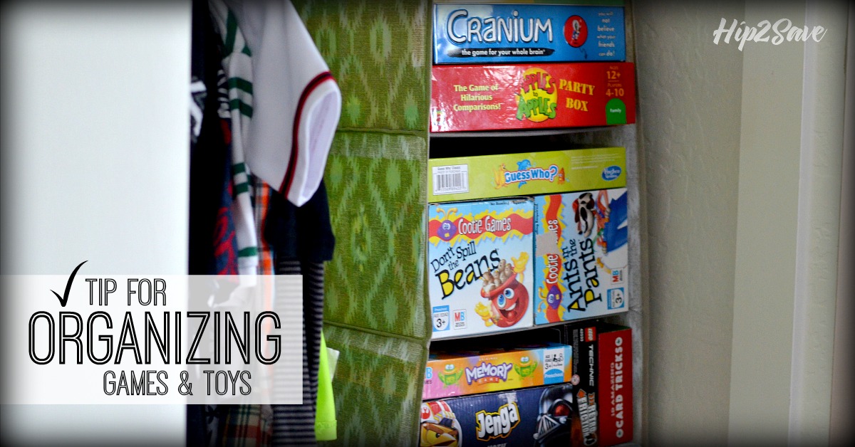 Organize Games With a Sweater Hanging Rack