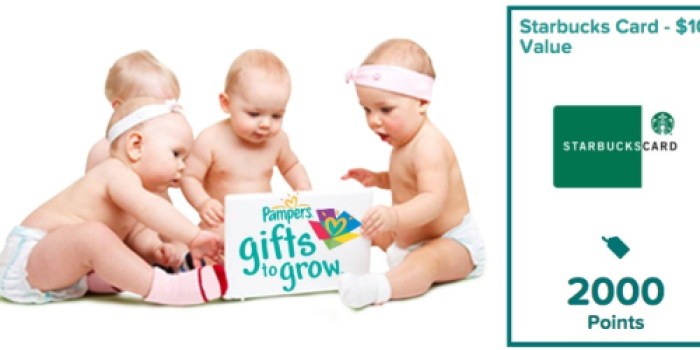 Pampers Rewards Members: $10 Starbucks eGift Card 2,000 Points (Limited Supplies)