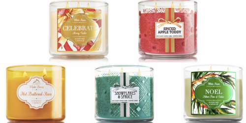 Bath & Body Works: 3-Wick Candles Only $8.99 Each Shipped + Christmas Clearance