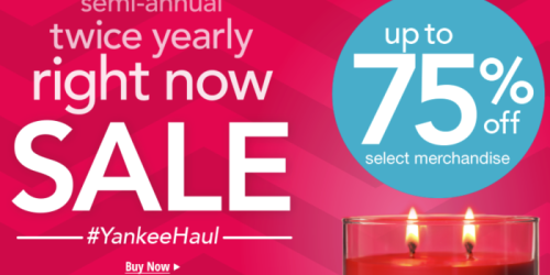 Yankee Candle: Up to 75% Off Select Merchandise