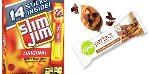 Amazon: 14 Slim Jim Sticks & ZonePerfect Bar Only $2.68 (Ships with $25 Order)
