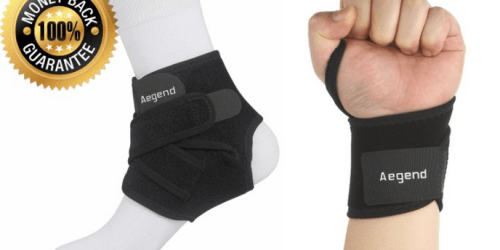 Amazon: Buy 1 Get 1 Free Aegend Adjustable Wrist Support AND Ankle Support Wraps