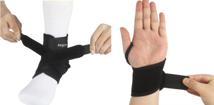 Aegend Adjustable Wrist Support AND Ankle Support Wraps