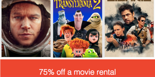 Google Play: 75% Off ANY One Movie Rental