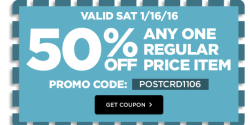 Michaels: 50% Off ONE Regular Priced Item (Today Only) + More