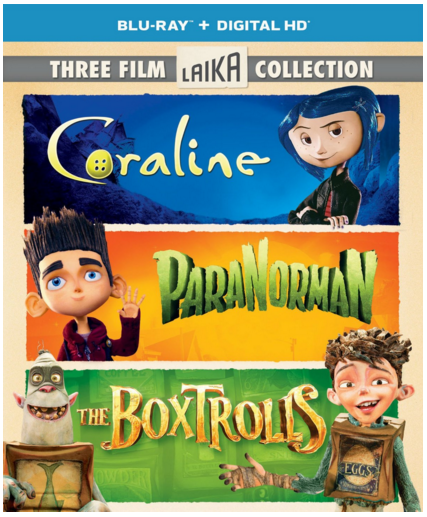 Three Film Laika Collection that includes: Coraline, ParaNorman and The Boxtrolls on Blu-ray