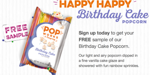 FREE Pop Works Birthday Cake Popcorn Sample