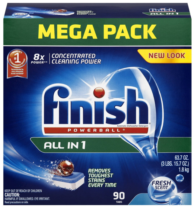Amazon Prime Finish Powerball Dishwasher Detergent Tablets 90 Count