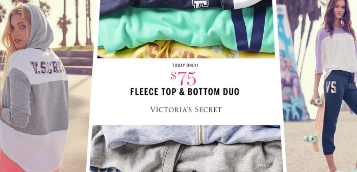 Victoria's Secret Fleece Top AND Bottom Duo