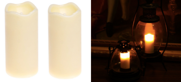 2-Pack Flameless LED Candles Made w/ Real Wax