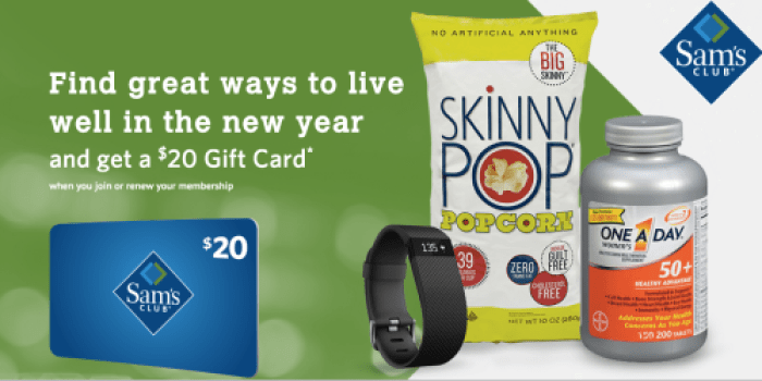 Sam’s Club: FREE $20 eGift Card w/ Membership Purchase (Valid for New AND Existing Members)