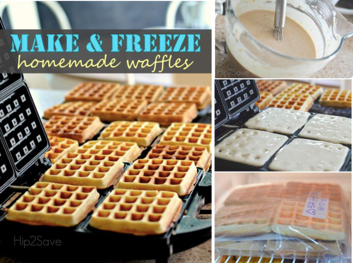 Make & Freeze Homemade Waffles 