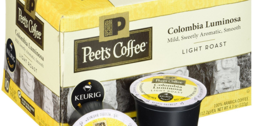 Amazon: Peet’s Coffee Colombia Luminosa 10-Count K-Cups $3.06 Shipped (Only 31¢ Each)
