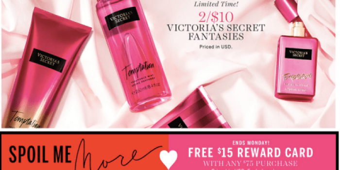 Victoria’s Secret: Full-Size Victoria’s Secret Fantasies 2/$10 (Regularly $18 Each)