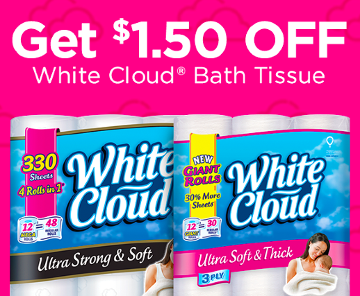 $1.50/1 White Cloud Bath Tissue coupon