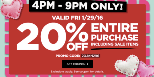 Michaels: 20% Off Entire Purchase Including Sale Items (Today from 4PM-9PM Only)