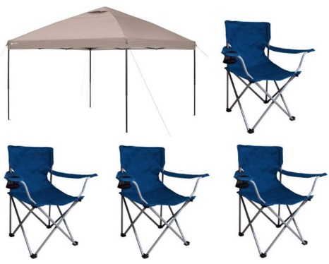 Walmart 12 X 12 Instant Canopy With 4 Folding Chairs Only