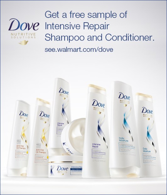 FREE Sample of Dove Nutritive Solutions Intensive Repair Shampoo and Conditioner