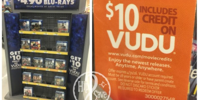 Walmart: *HOT* Select Blu-rays Only $4.96 + Possible FREE $10 Vudu Credit