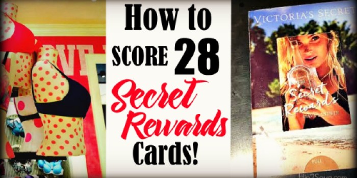 Victoria’s Secret: Score 28 Secret Reward Cards Worth At Least $10 Each – No Purchase Required