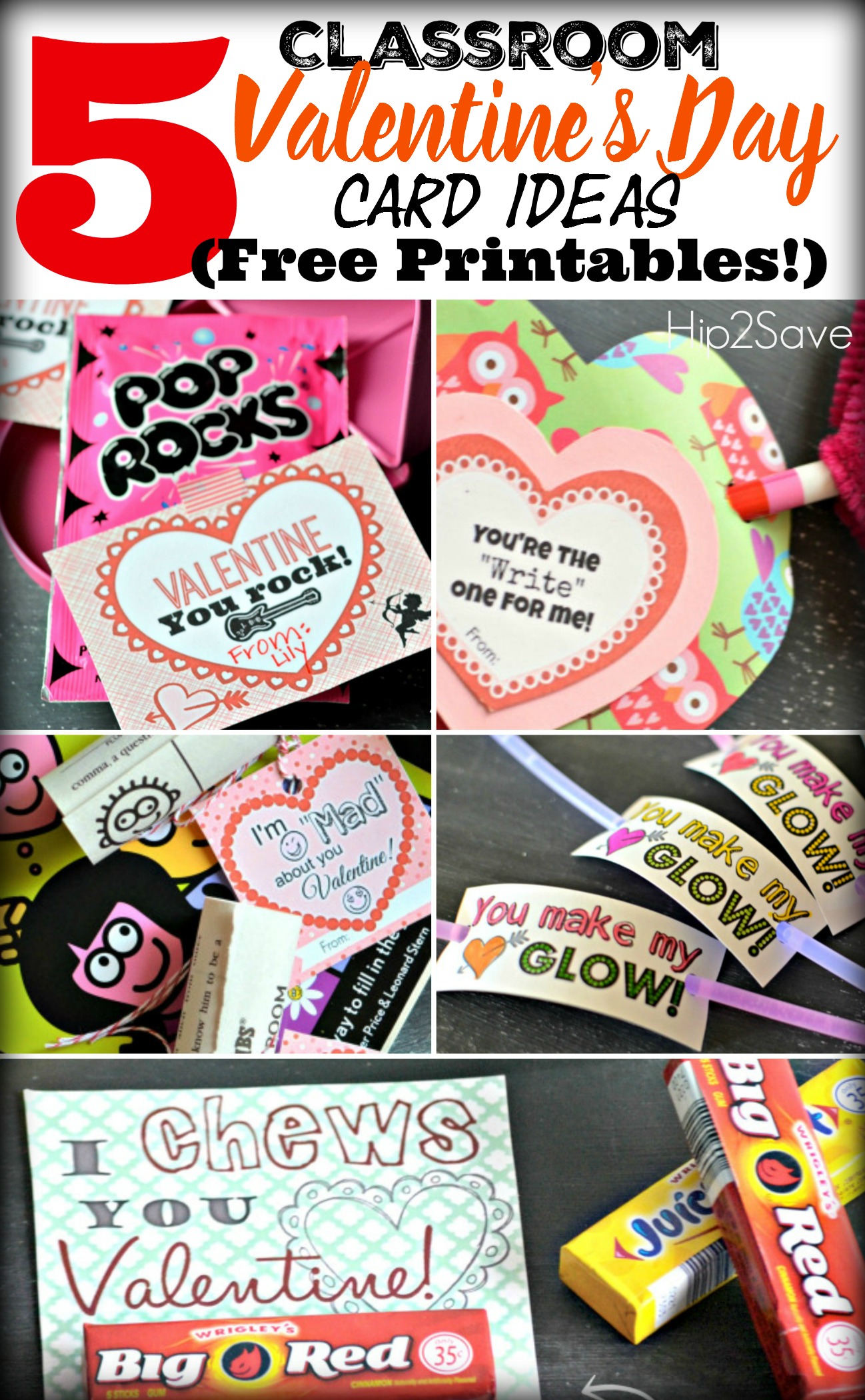 Five Classroom Valentine S Day Card Ideas With Free Printables