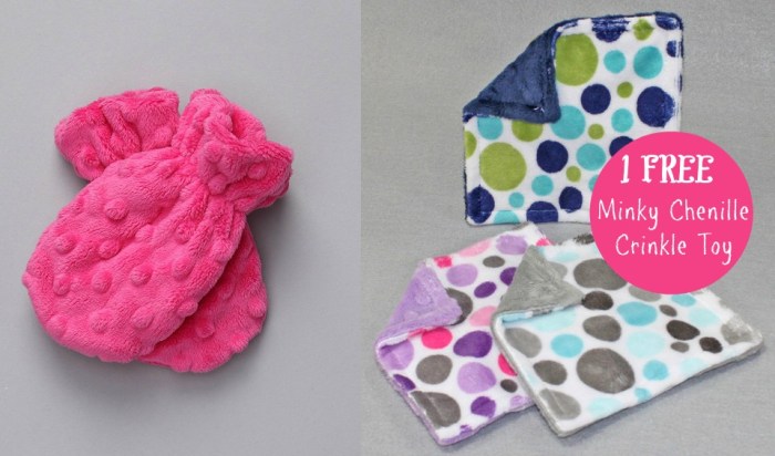 Bebe Bella Designs Hot Minky Chenille Mittens And Crinkle Toy Only 4 50 Shipped Hip2save