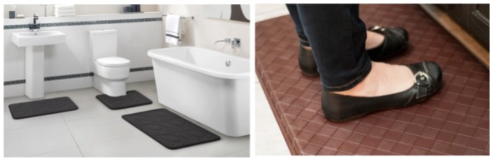 Bathroom and kitchen rugs