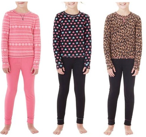 Walmart: Girls' ClimateRight by Cuddle Duds Micro Fleece Sets Only