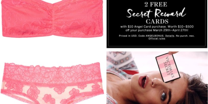 Victoria’s Secret Angel Cardholders: Bandeau, Panty AND 2 Secret Reward Cards $19.95 Shipped