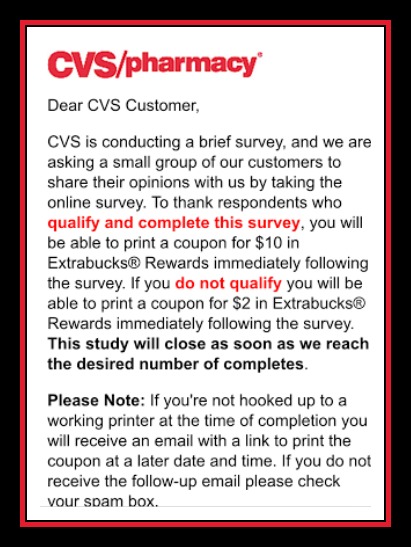 CVS Survey offer