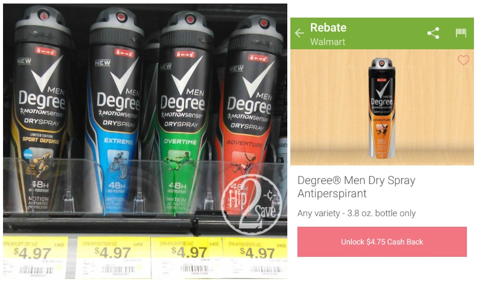 Degree MotionSense Dry Spray at Walmart