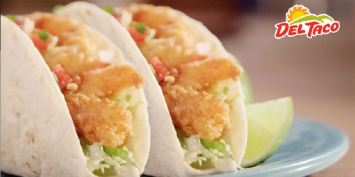 Del Taco: Buy 1 Get 1 Free Shrimp Taco Coupon