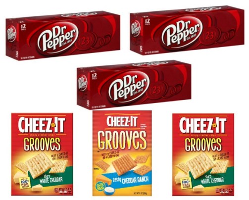dr pepper and cheez-it snacks