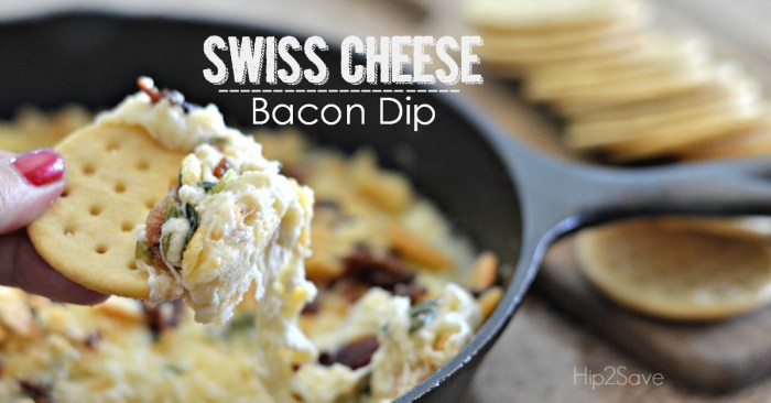 Easy Swiss Cheese Bacon Dip