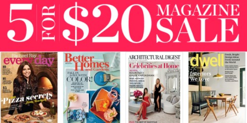 FIVE 1-Year Magazine Subscriptions $20 Shipped (Oprah, Men’s Health, AllRecipes & Many More)