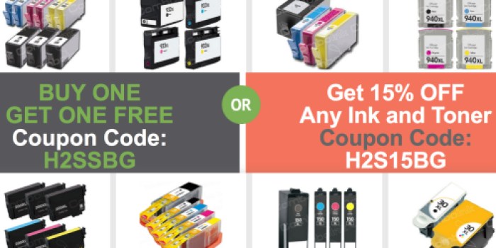 ComboInk.com: Buy 1 Get 1 FREE Select Ink Cartridges (Ends Tomorrow)
