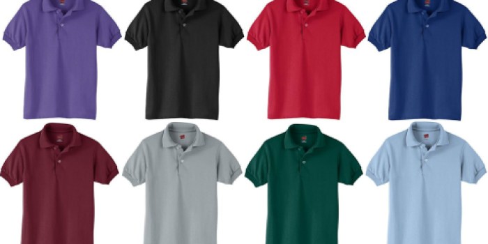 Hanes.com: Free Shipping on ANY Order = Kids’ Cotton-Blend Jersey Polo $3.99 Shipped + More