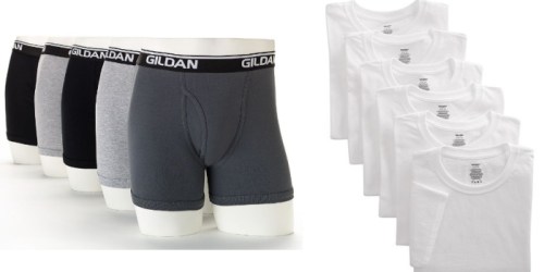 Kohl’s Cardholders: Men’s Gildan Boxer Briefs and Crewneck Tees Only $2.21 Per Item Shipped