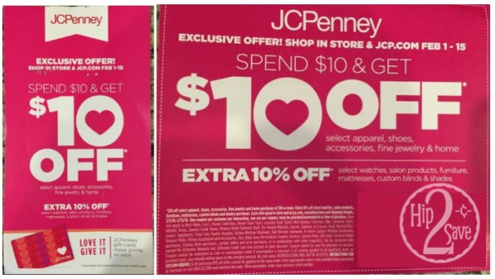 JCPenney $10 off $10 coupon