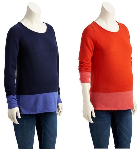 Maternity Color-Block Sweater