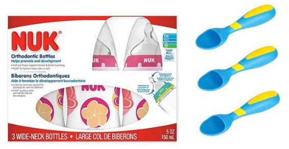 NUK Bottles and Gerber Learning Spoons