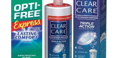 Two New Opti-Free & Clear Care Solution Coupons = Clear Care Twin Pack $7.49 at Target