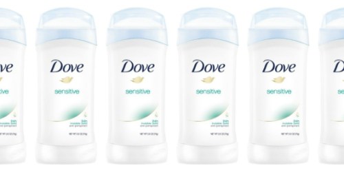Amazon: Dove Deodorant Sensitive Skin (Pack of 6) Only $8.37 Shipped – Just $1.40 Per Deodorant