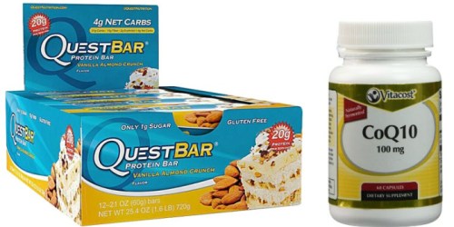 Vitacost: Quest Bars 12 Count Box AND Vitacost CoQ10 60-Count Just $19.99 Shipped