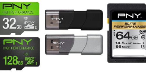 Amazon: 70% off PNY Memory Cards, Flash Drives & More – Prices As Low As $6.39