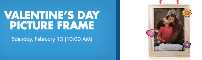 Lowe's Kids Clinic: Make Free Valentine's Day Picture Frame
