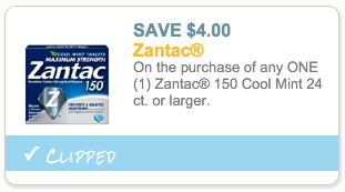$4/1 Zantac 150 Cool Mint coupon